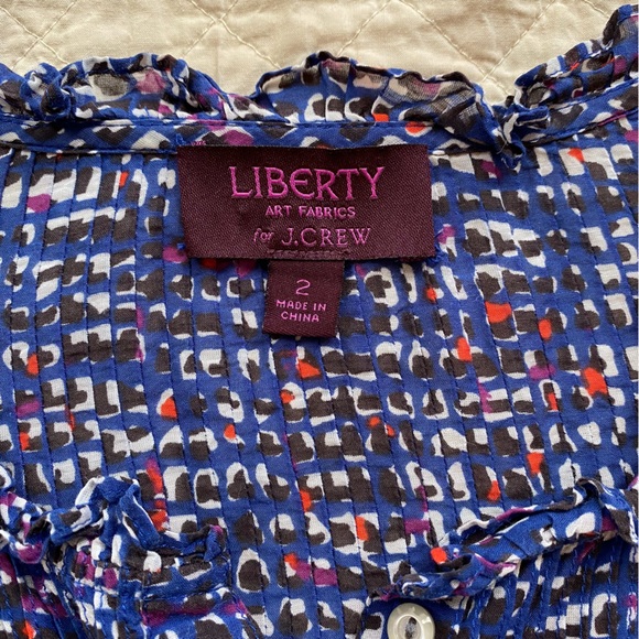 J. Crew Liberty Art Checkered Pop Over 2 - Picture 3 of 8